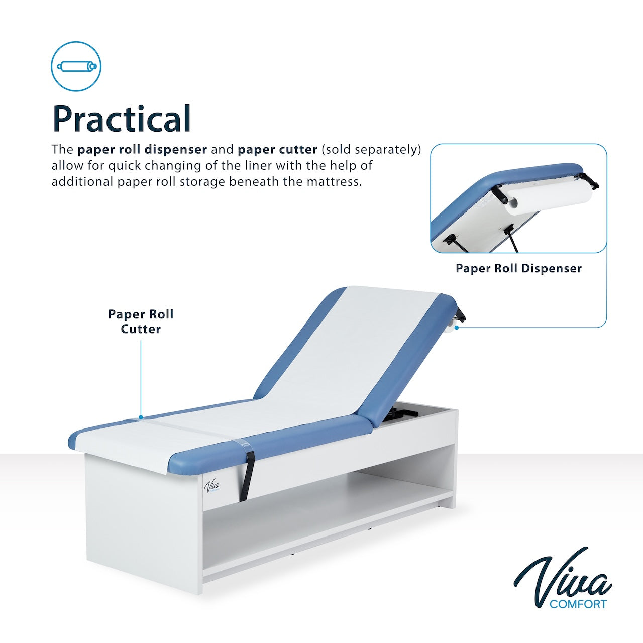 Lucas Plus Recovery Couch w/ Shelf, Adjustable Back & Antimicrobial Upholstery