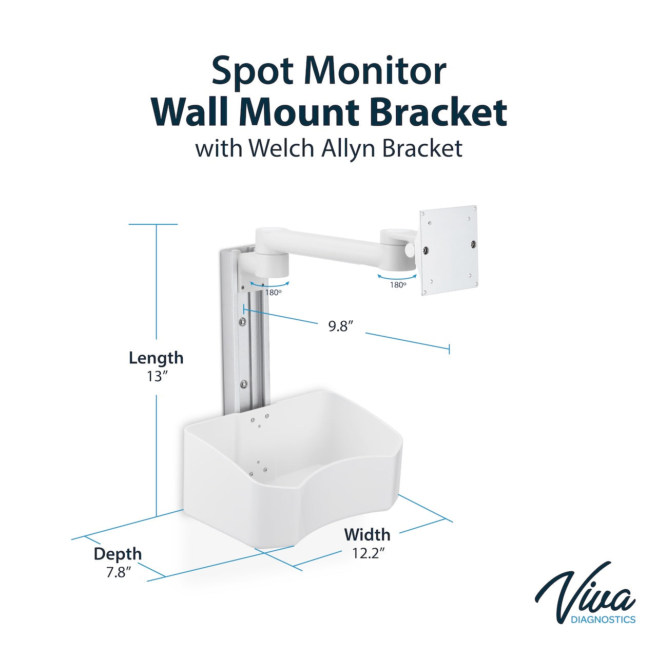 Wall Mount Bracket for Welch Allyn Spot Monitor