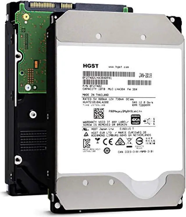 Alt view image 3 of 5 - hgst 0f27402 10tb ultra 4kn ise he10 sas 7200 rpm 256mb 3.5in 26.1mm