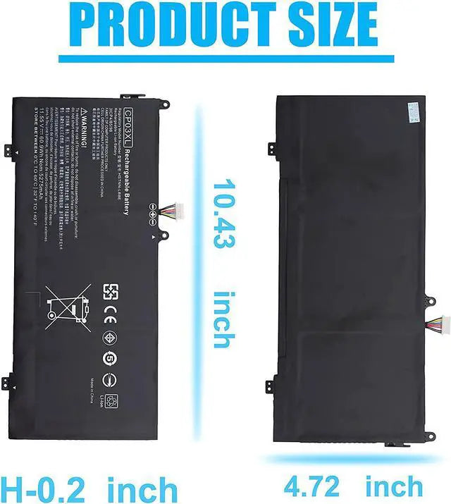 Alt view image 7 of 7 - Burflo CP03XL Battery for HP Spectre X360 13-AE000 Series:13-AE011DX 13-AE012DX 13-AE001NG 13-AE006NO 13-AE013DX 13-AE091MS 13-AE0XX CP03060XL 929066-421 929072-855 HSTNN-LB8E LB8-11.55V 60.9Wh