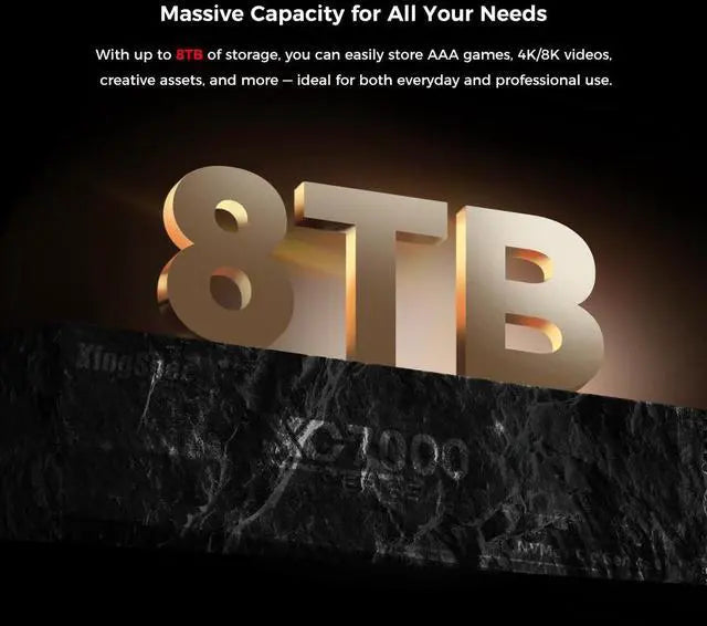 KingSpec XG 7000 4TB M.2 2280 PCIe Gen 4.0x4 NVME 1.4 Speed up to 7400MB/s Write Speed Up to 6600MB/s Internal Solid State Drive for PS5 PC Desktop Laptop Game-Player Non-Heatsink