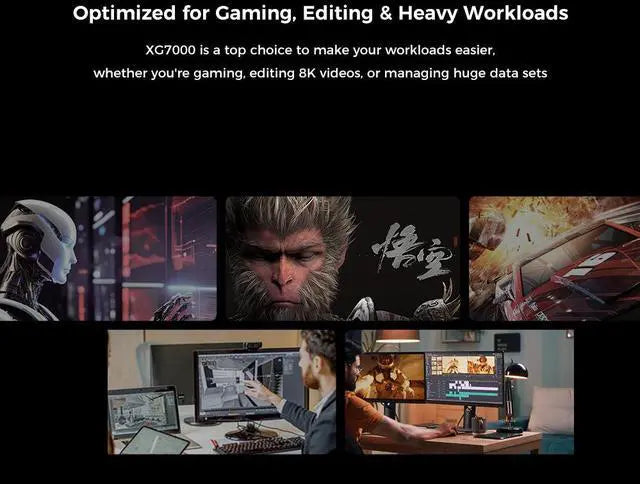 KingSpec XG 7000 4TB M.2 2280 PCIe Gen 4.0x4 NVME 1.4 Speed up to 7400MB/s Write Speed Up to 6600MB/s Internal Solid State Drive for PS5 PC Desktop Laptop Game-Player Non-Heatsink