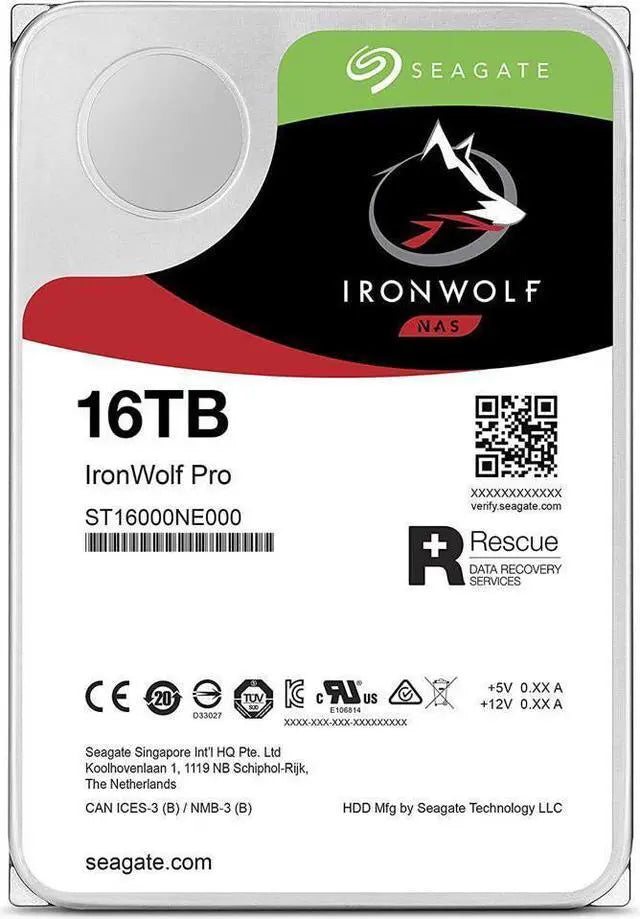 Seagate IronWolf Pro ST16000NE000 16 TB Hard Drive - 3.5" Internal - SATA (SATA/600 (ST16000NE000