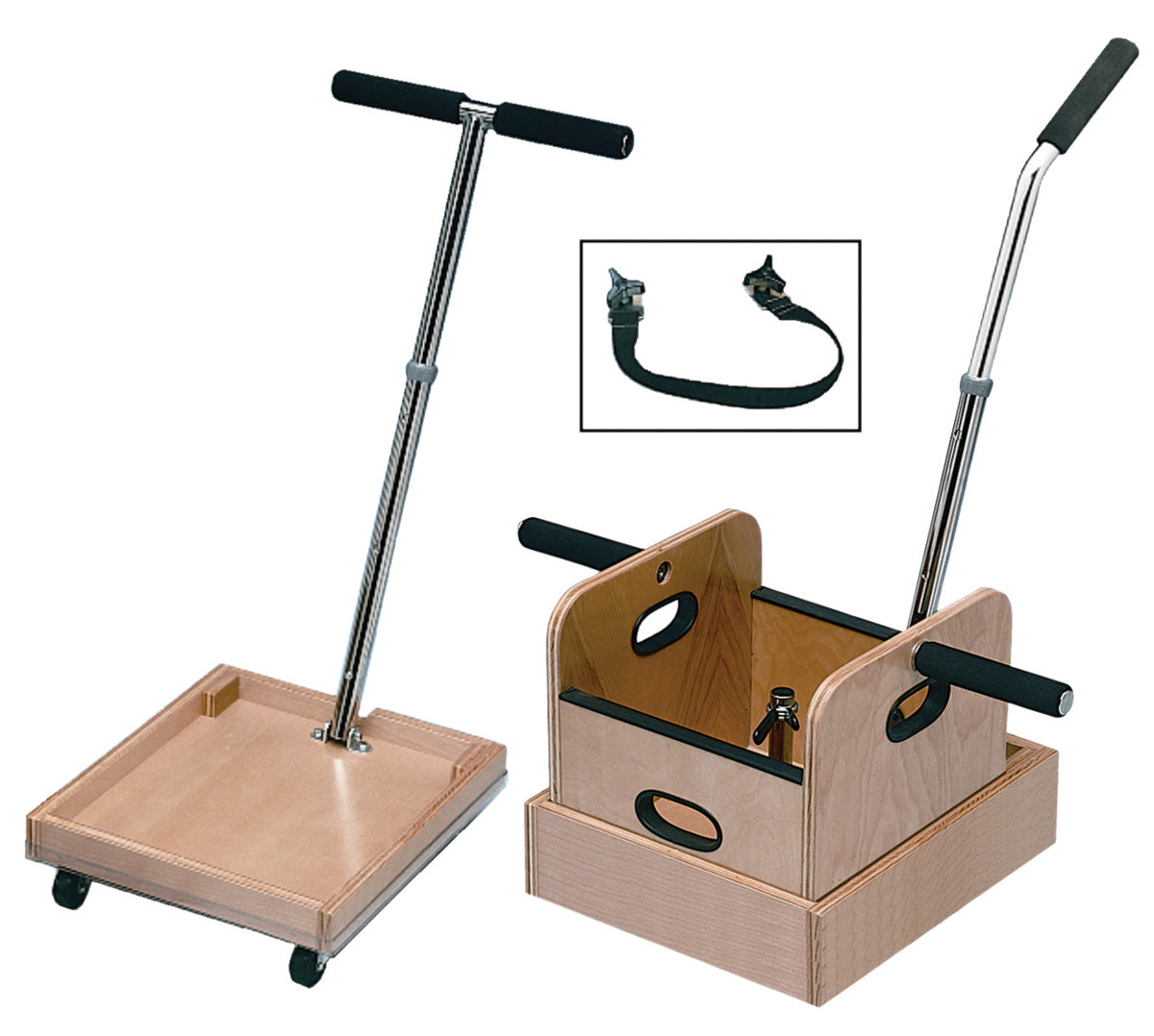 Work Hardening Mobile Weighted Cart w/ T-Handle, Accessory Box & Sled w/ Straight Handle