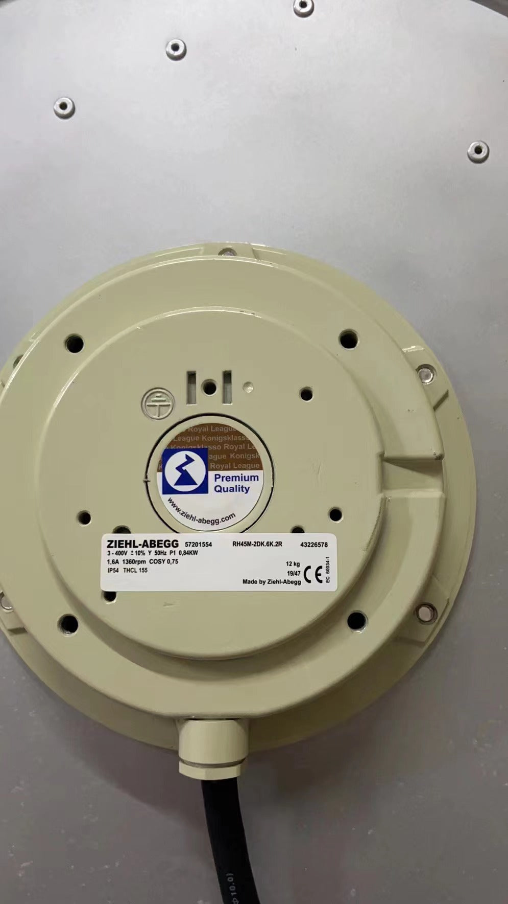 Brand new RH45M-2DK.6K.2R ZIEHL-ABEGG centrifugal fan 3-230/400V 50HZ