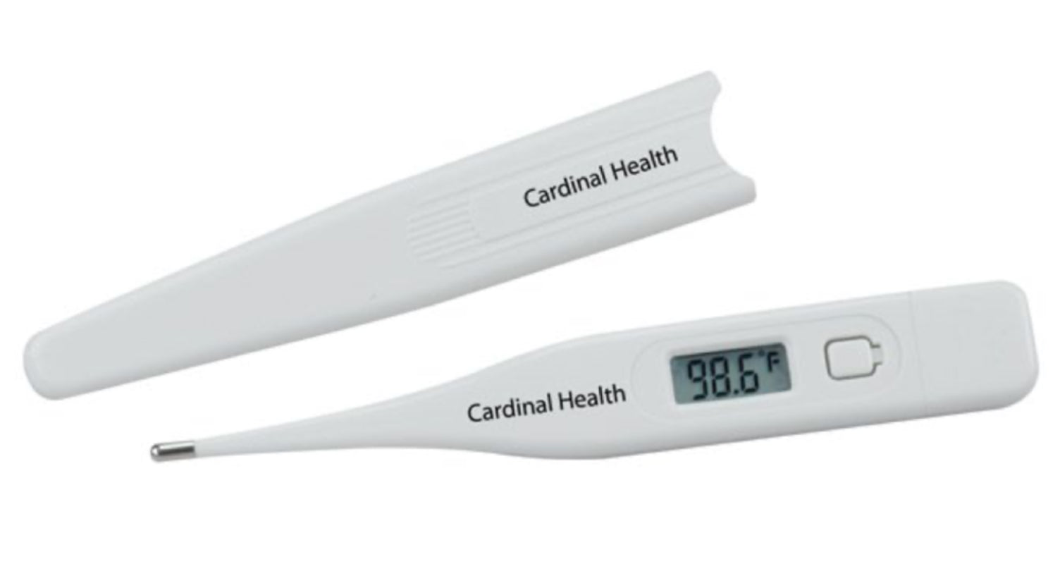 Oral Digital Thermometer w/ 5 Probe Covers. 144/cs