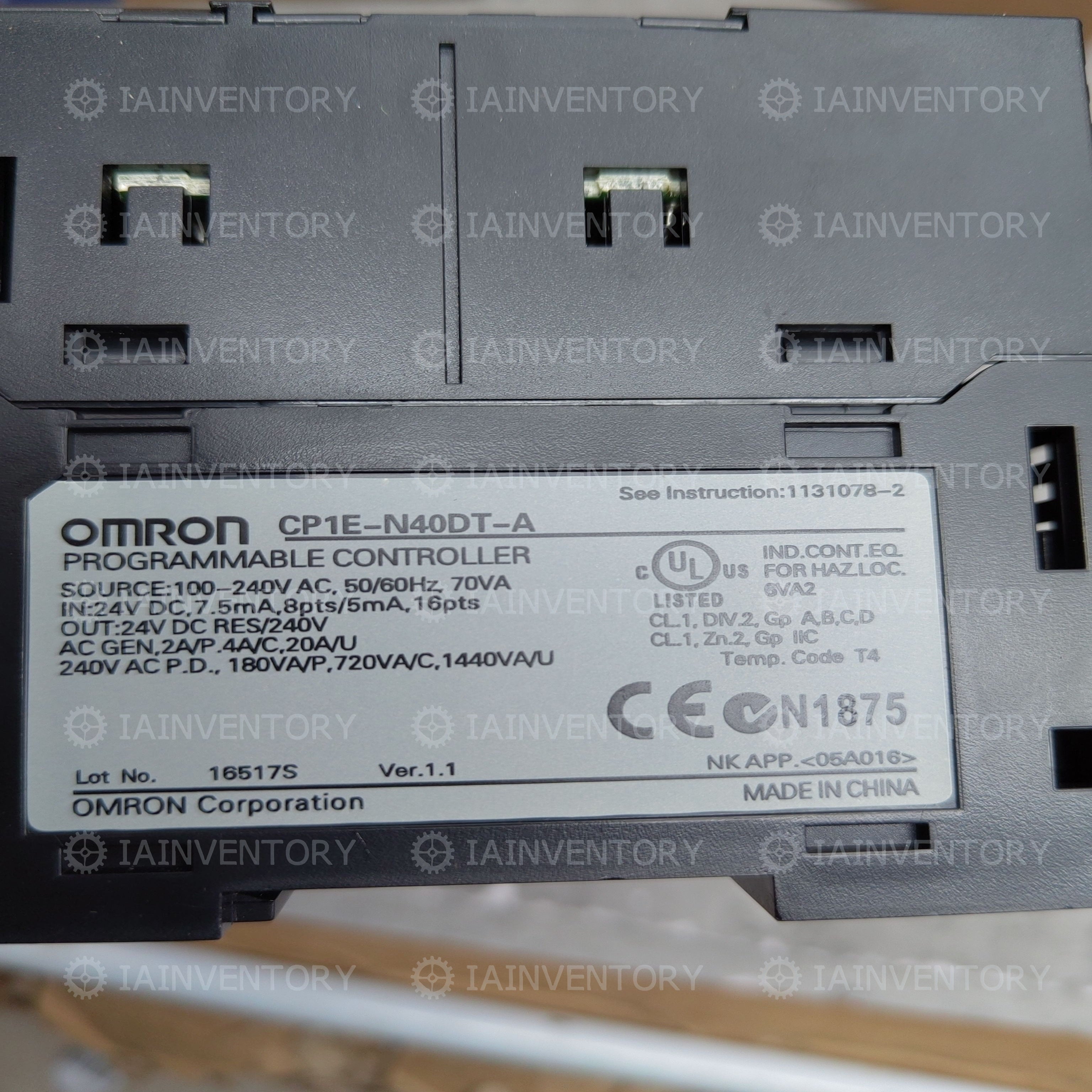 OMRON CP1E-N40DT-A PLC