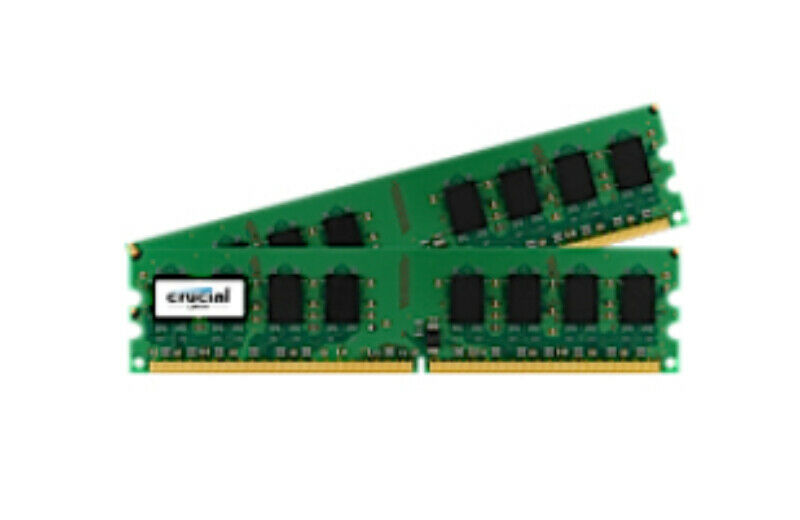 Crucial 2GB KIT (1GB x 2Pcs Kit) DDR2 PC2-5300 667MHz CL5 Desktop Memory - CT2KIT12864AA667