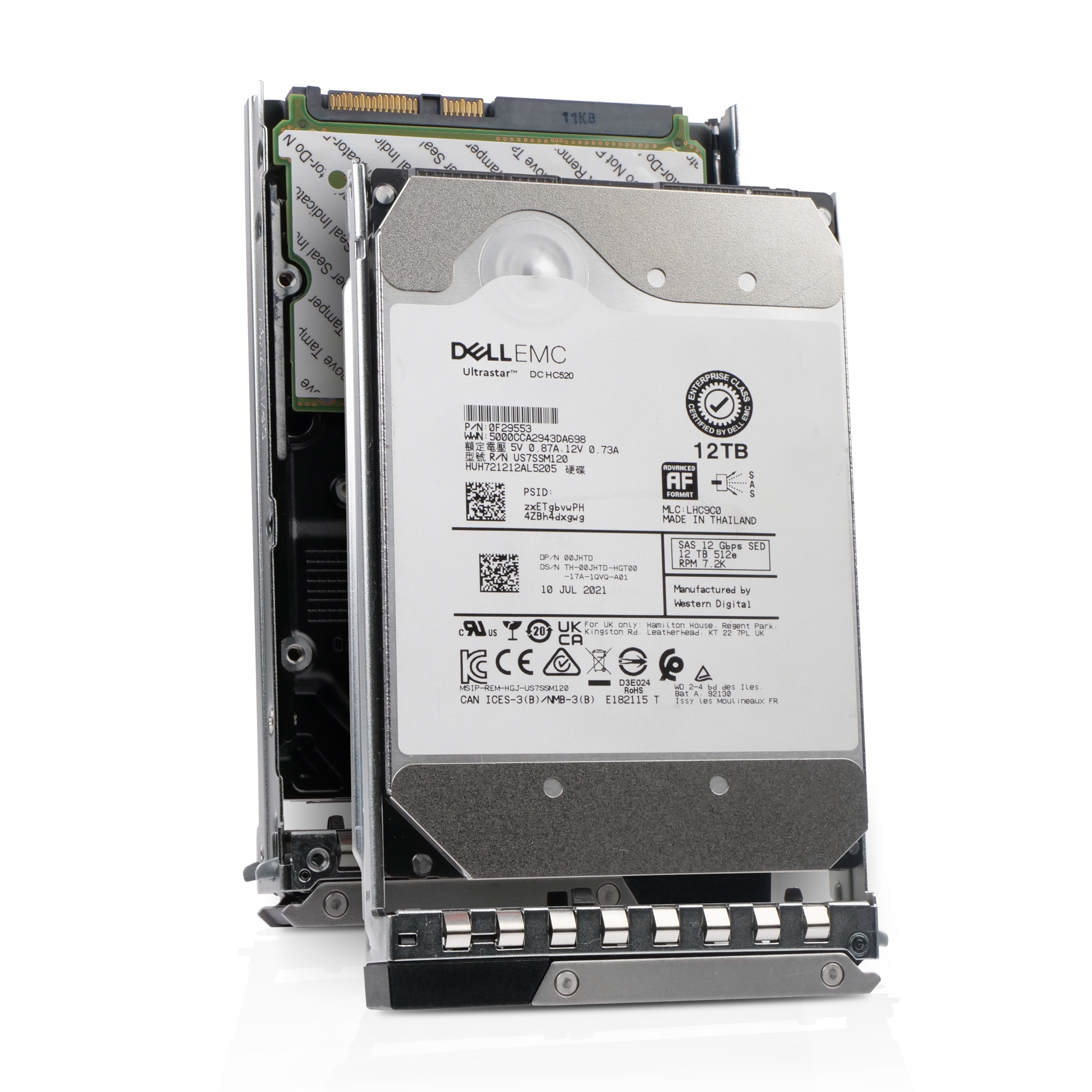 Dell G14 0J778Y 12TB 7.2K RPM SAS 12Gb/s 512e 256MB 3.5in Refurbished HDD