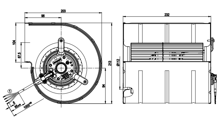 D2E133-DM52-E1 EBMpapst 230VAC 930m3/h