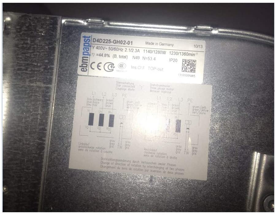 D4D225-GH02-01 ebmpapst Fan Double Inlet Centrifugal Fans