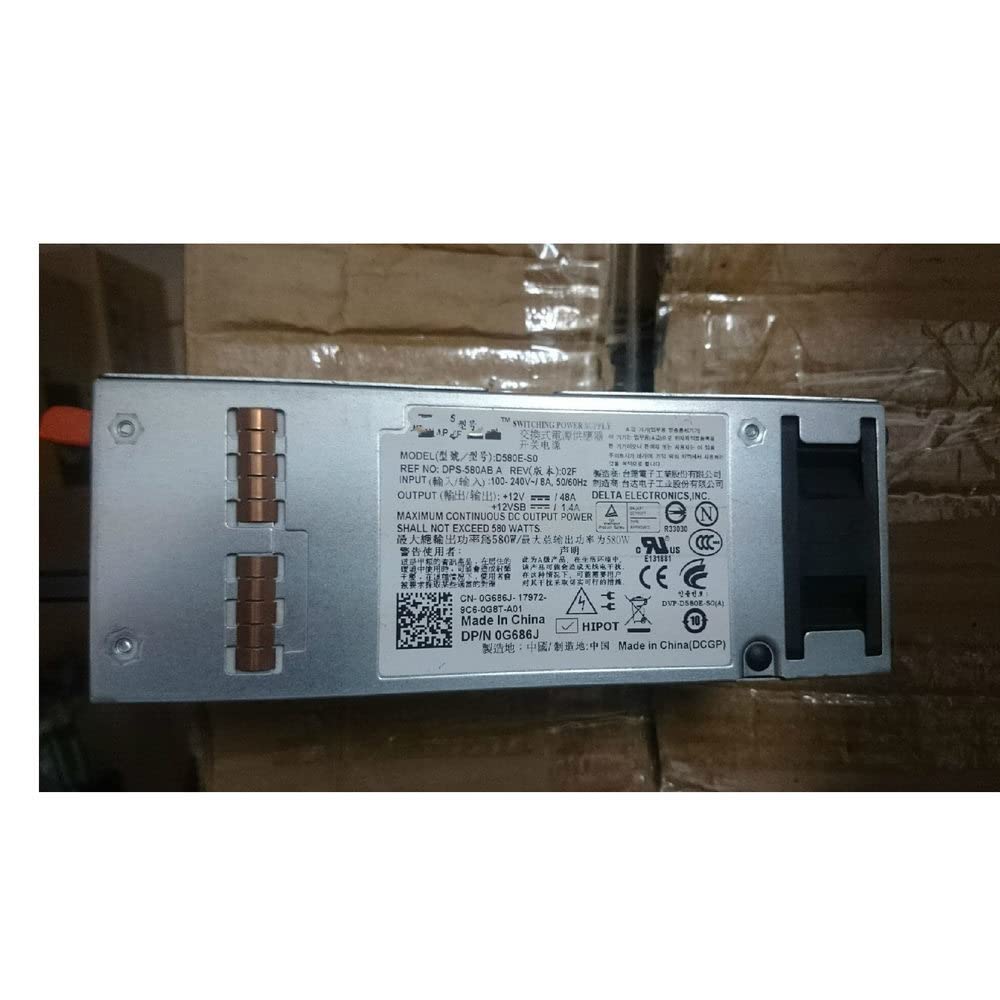 ***USED LIKE NEW***Dell 580W PowerEdge T410 F5XMD G686J (DPS-580AB A) A580E-S0 AA25730L (Dell# 0G686J) D580E-S0 Power Supply.