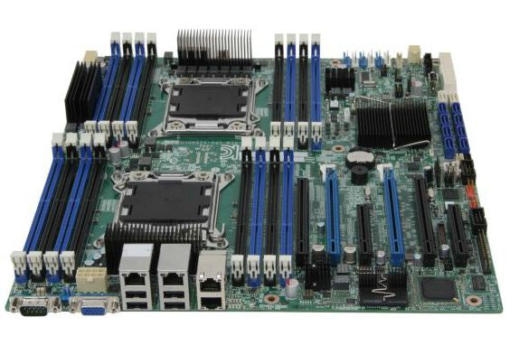 Intel DBS2600CO (PBA# G29920-205) SSI EEB LGA2011 Socket 2 CPUs supported C600-A FireWire 4 x Gigabit LAN Graphic Server Motherboard.