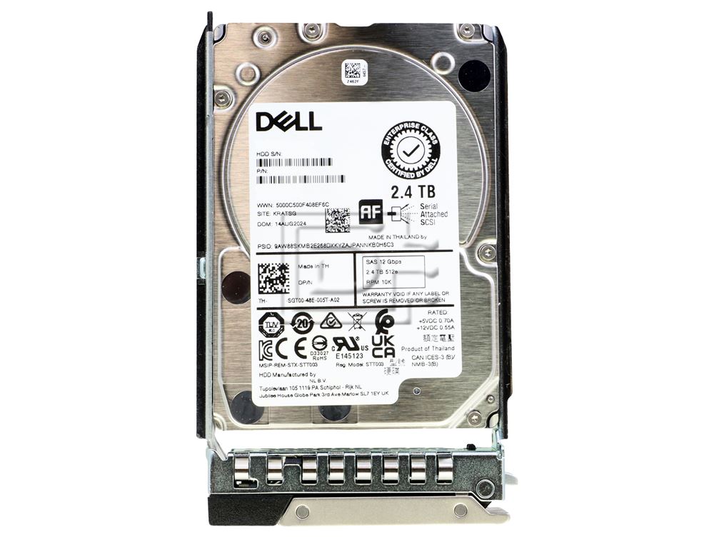 Dell 400-BEGI-3KP7H 2.4TB SAS 2.5inch 10K RPM 12Gb/s 512e Hard Drive Kit