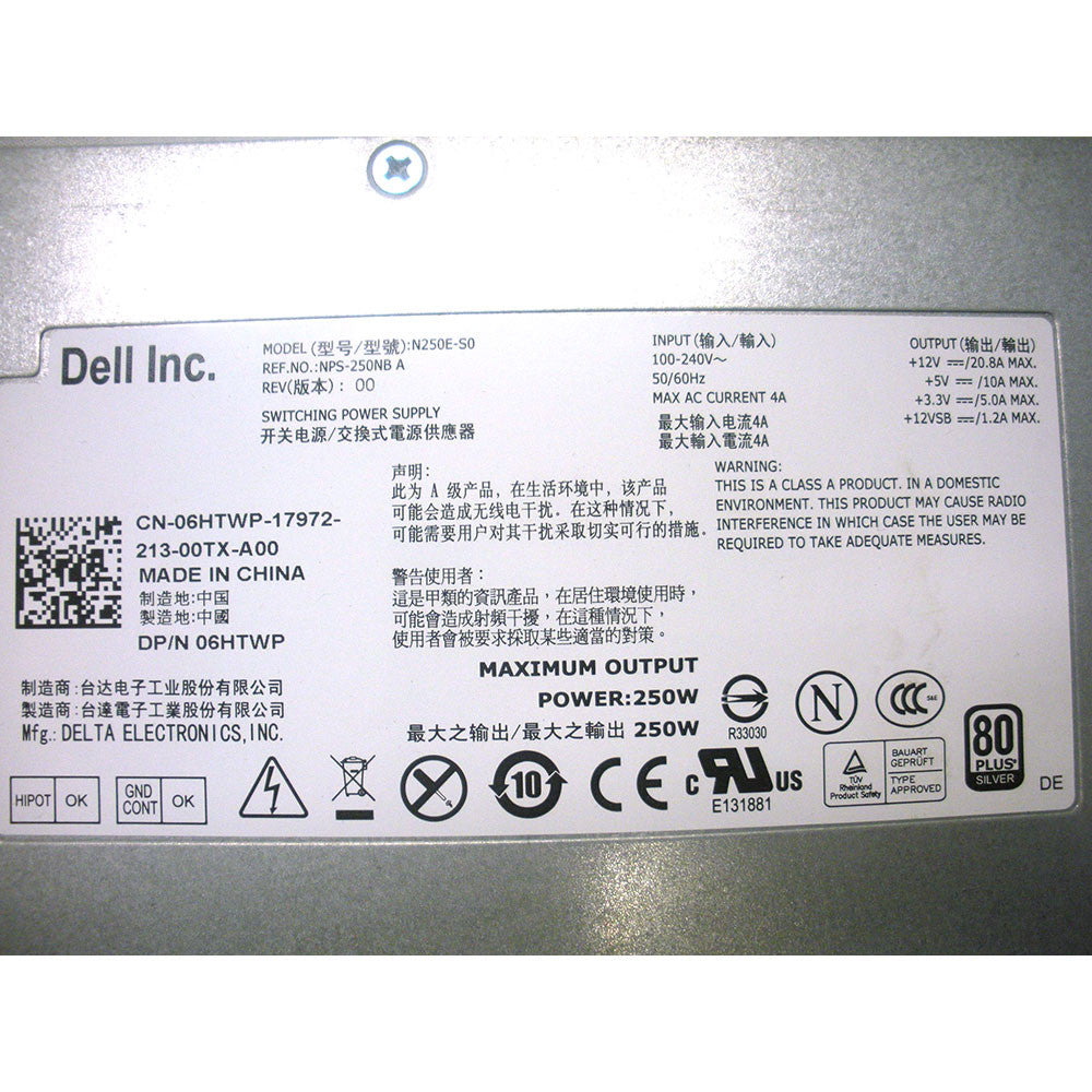 Dell 6HTWP Power Supply 250w