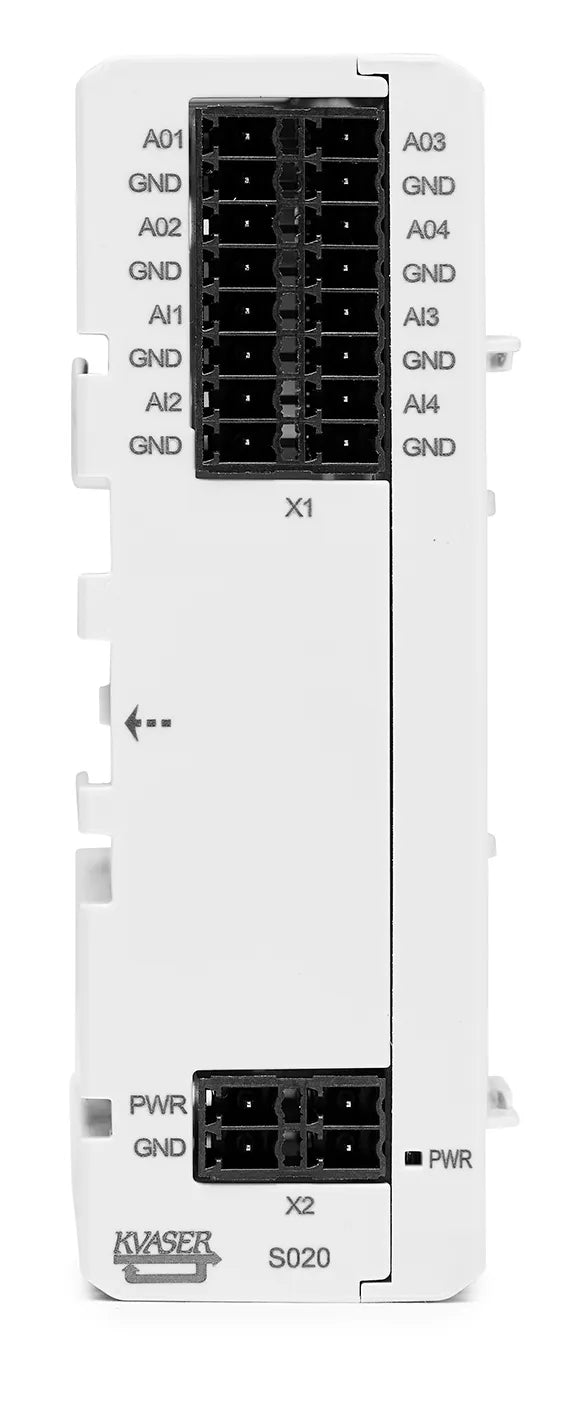 Kvaser DIN Rail S020-X10 Analog add-on