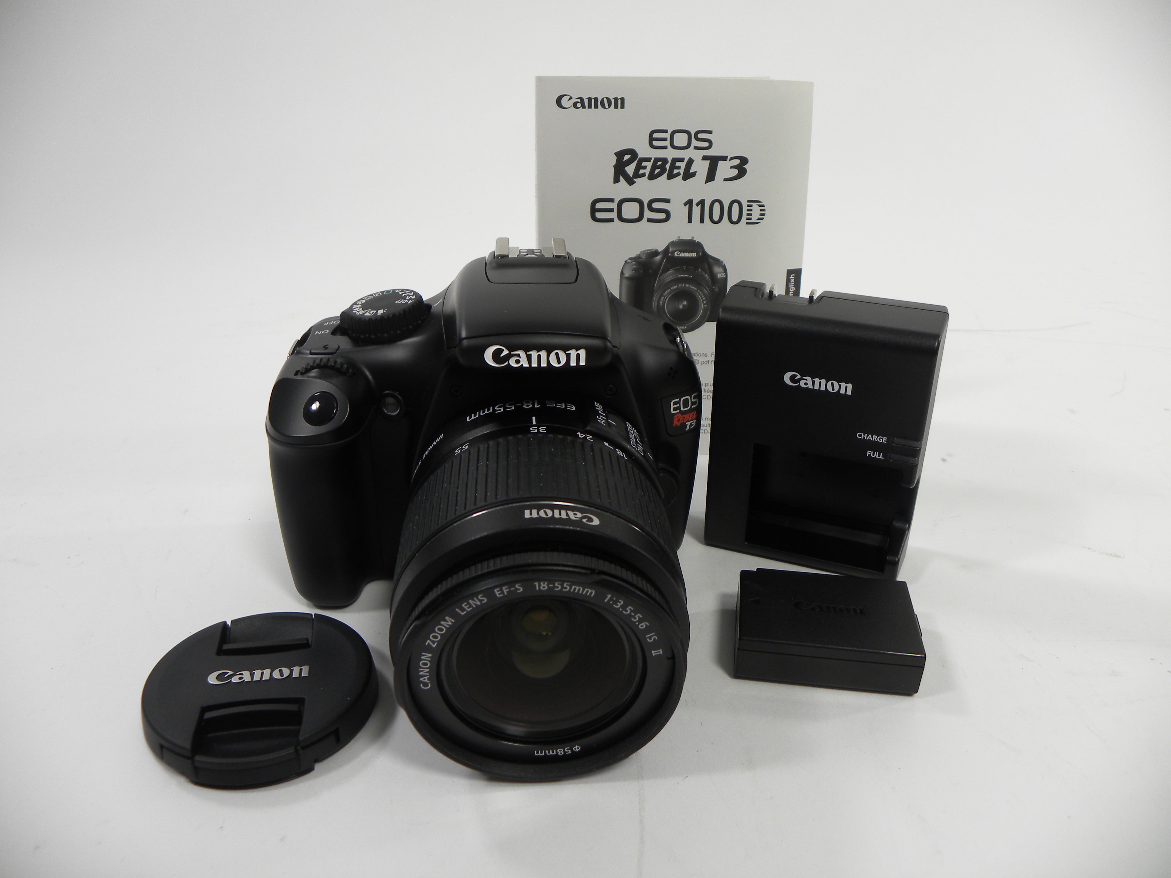 Canon EOS Rebel T3 18mp Digital SLR w/EF-S 18-55 IS II Shutter Ct. 119