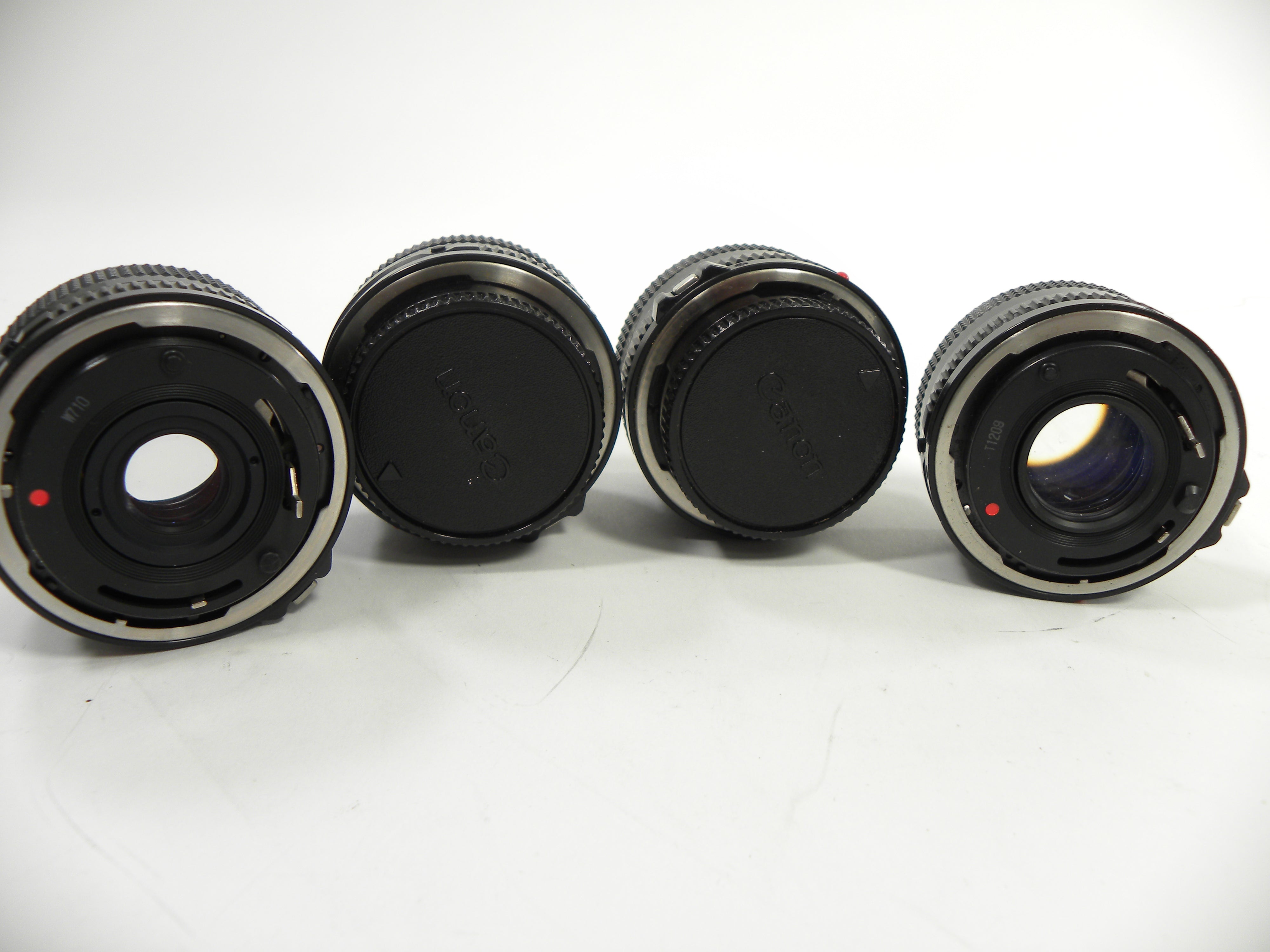 Canon FD 50mm f1.8 & 28mm f2.8 lot of 4 AS IS NO RETURNS!! (parts or repair)