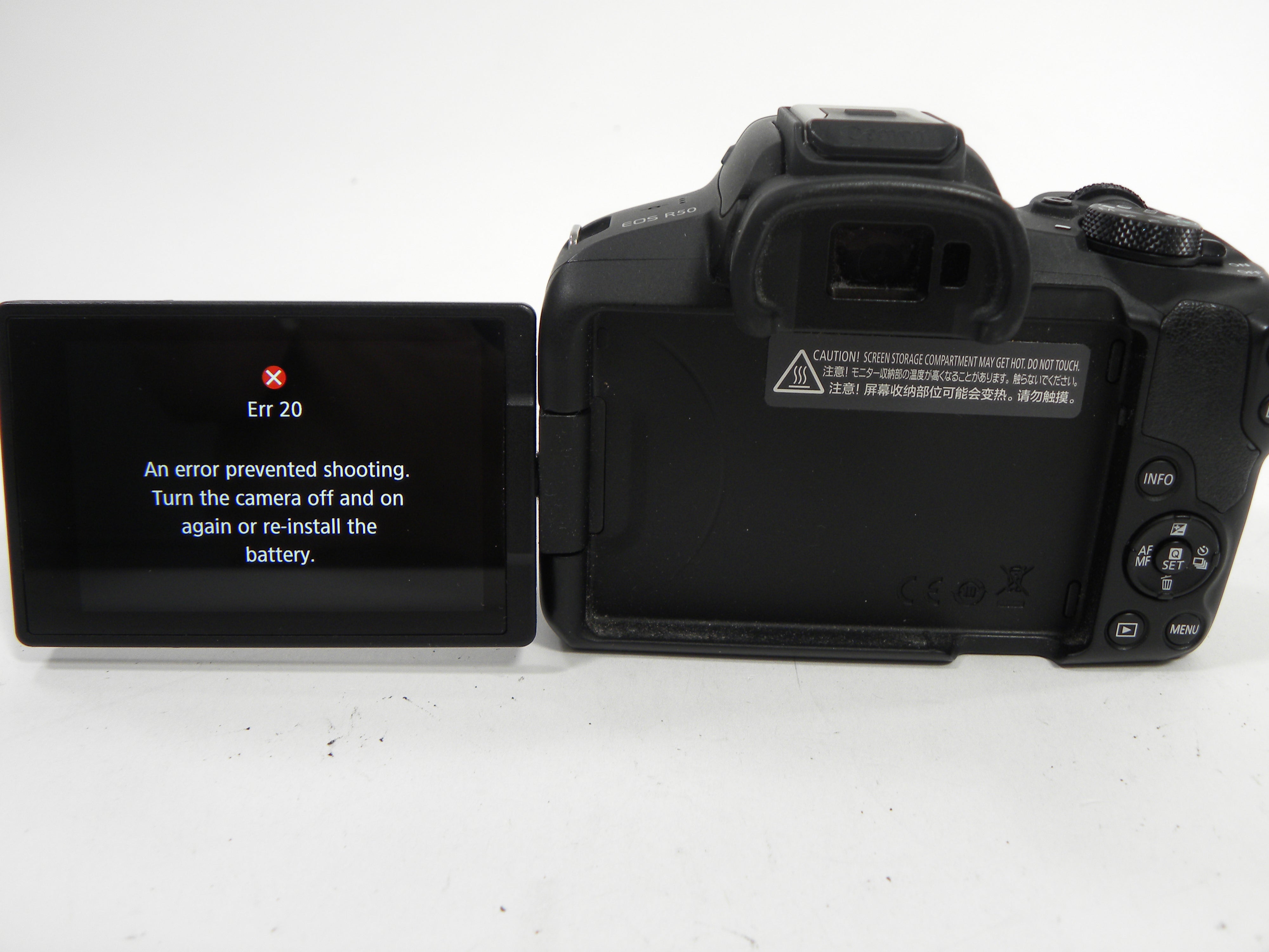 Canon EOS R50 24.2mp Digital Mirrorless (Parts or Repair) AS IS NO Returns