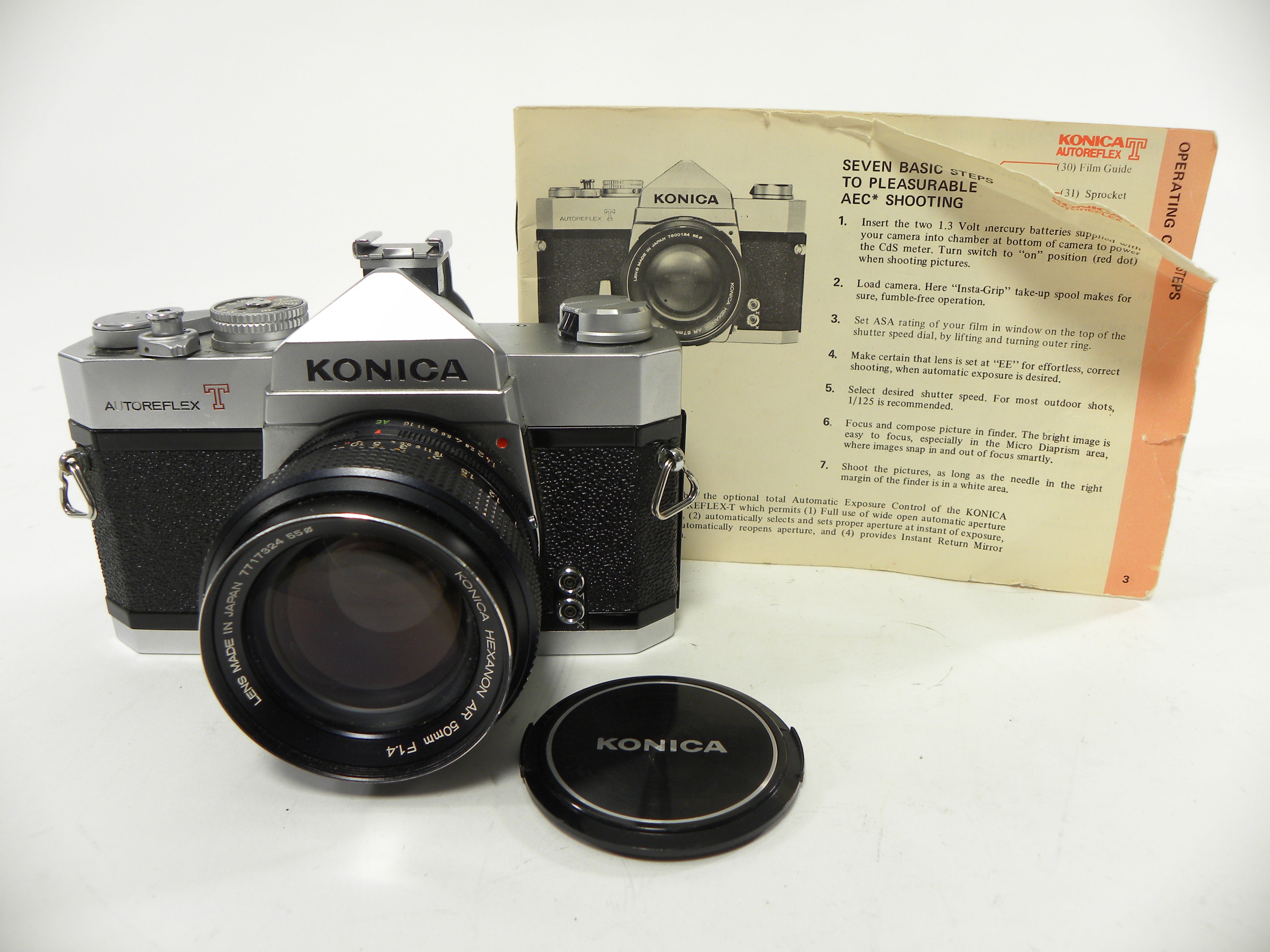 Konica Auto Reflex T 35mm SLR w/Konica AR 50mm f1.4