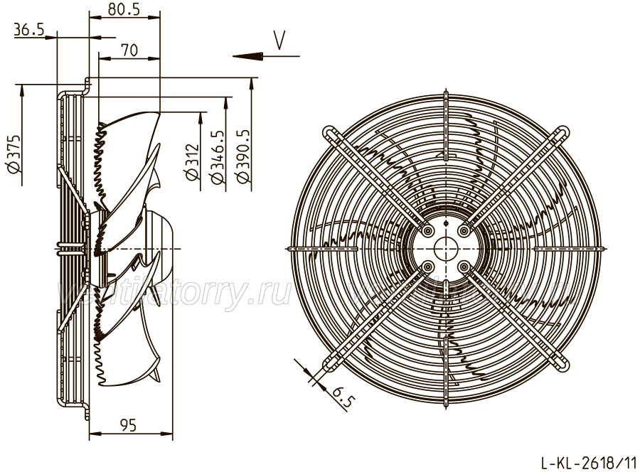 FN031-4ED.WD.A7 ZIEHL-ABEGG Axial Fan 0.12kW 230/V 0.54A 1330rpm
