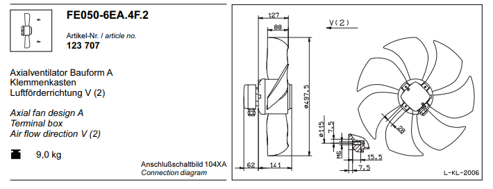 FE050-6EA.4F.2 ZIEHL-ABEGG Axial Fan
