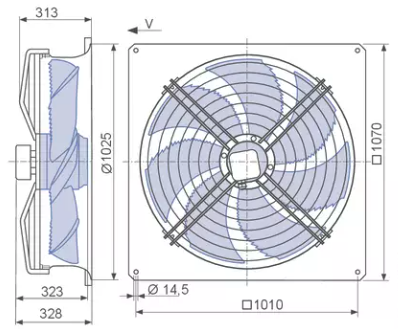 FE091-SDQ.6N.V7 ZIEHL-ABEGG Axial Fan