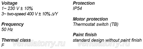 FL050-VDK.41.V5S ZIEHL-ABEGG Axial Fan 3~400V 0.74/0.53kW 1.3/0.90A 1350/1000rpm