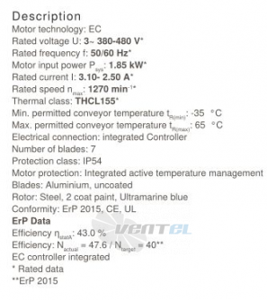FN063-ZIQ.GG.V7P3 ZIEHL-ABEGG Axial Fan 380/480V Heavy-Duty Industrial Cooling Solution