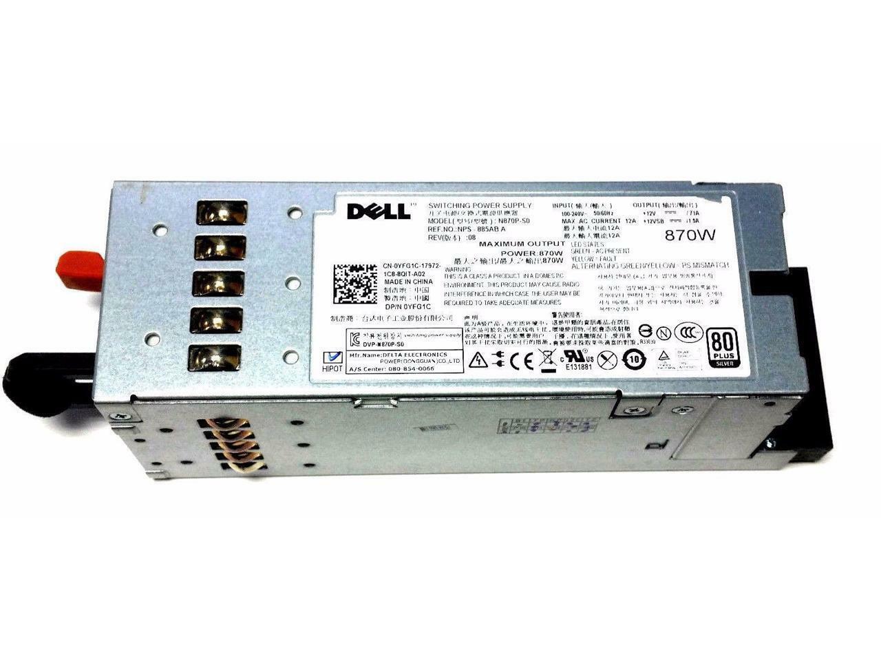 Fuente de alimentación del servidor Dell PowerEdge R710 T610 VT6G4 YFG1C 7NVX8 D263K N870P 658759050274