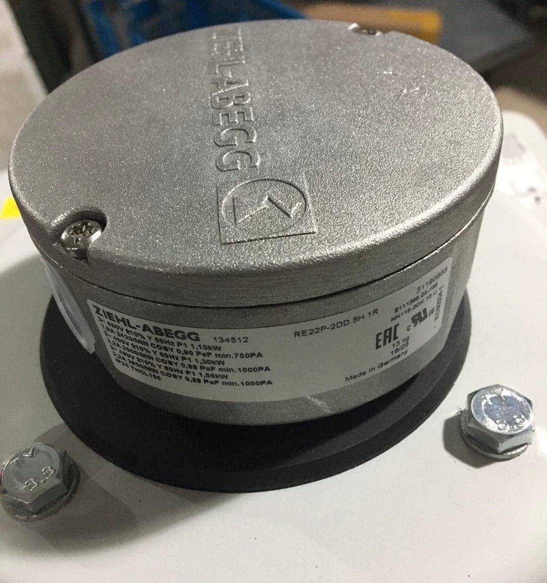 RF22P-2DD.5H.1R MK115-2DK.12.U ZIEHL-ABEGG centrifugal fan