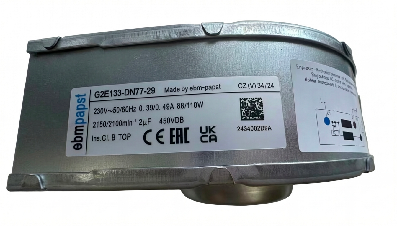 G2E133-DN77-28 88/110W 230V 0.39/0.49A 2150/2100rpm ebm-papst centrifugal fan