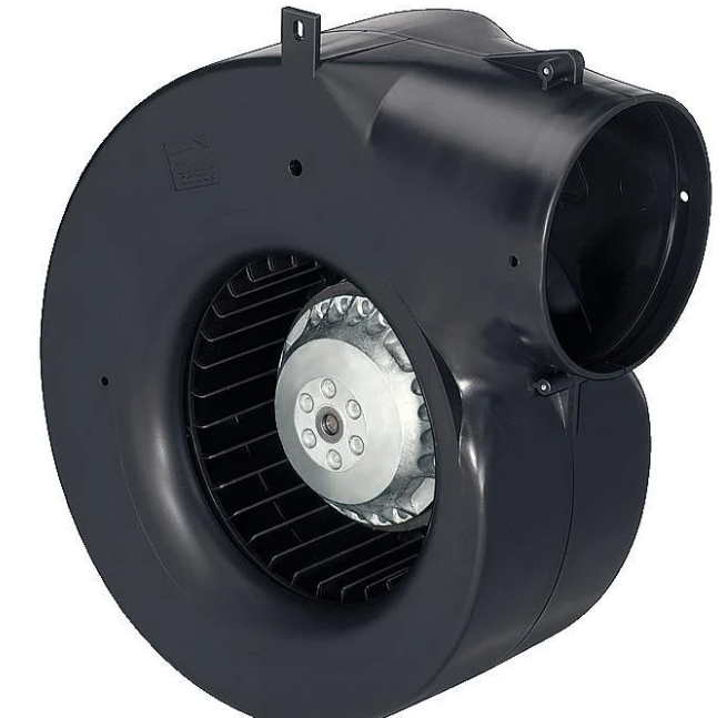 G2E140-NL33-01 Fan Blower, Centrifugal 230VAC Rectangular/Rounded - 277mm L x 237mm H Ball 4 Wire Leads