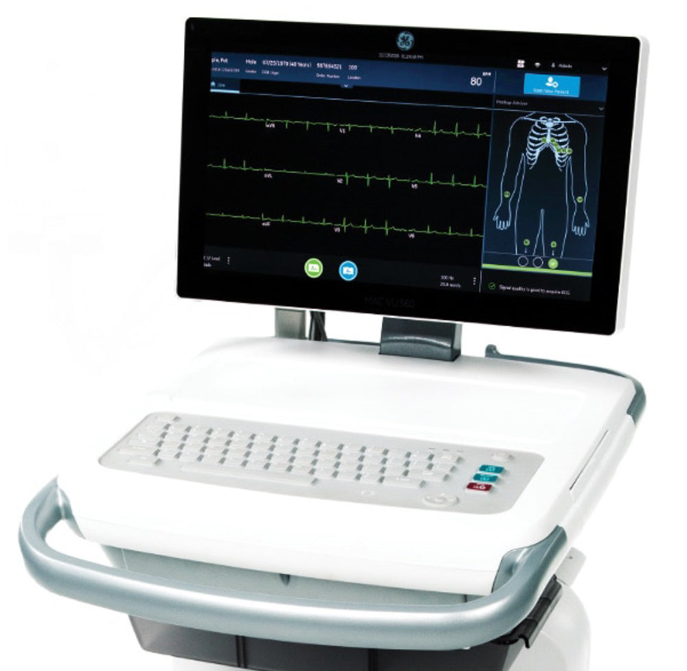 MAC VU360 ECG System w/ 12SL Interpretation. ACS/Critical Values Reporting. FIPS-Compliant
