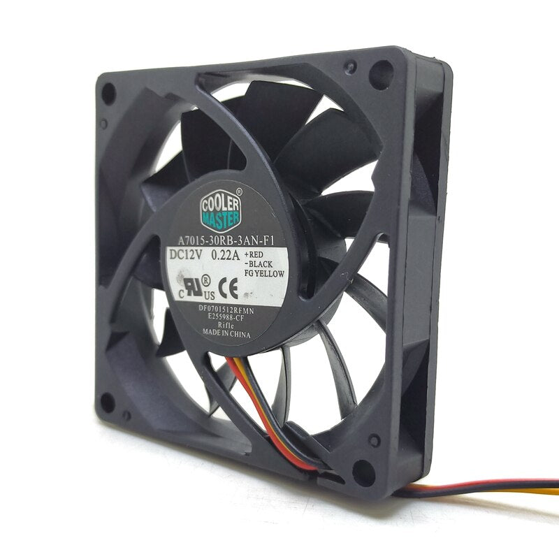 Cooler Master A7015-30RB-3AN-F1 70x70x15mm 12V DC 0.22A 3-Wire Axial Cooling Fan