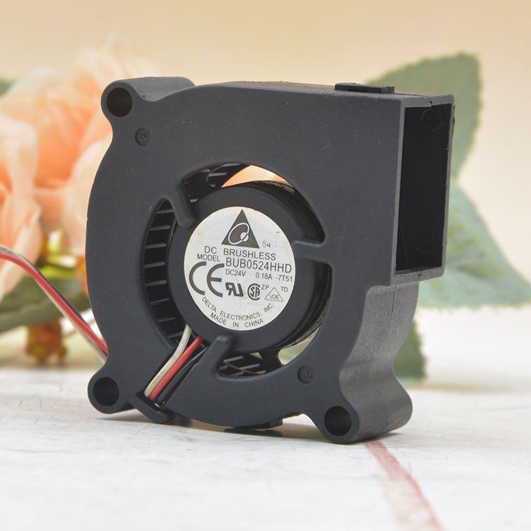 Delta BUB0524HHD 50x50x15mm 24V DC 0.18A Axial Cooling Fan