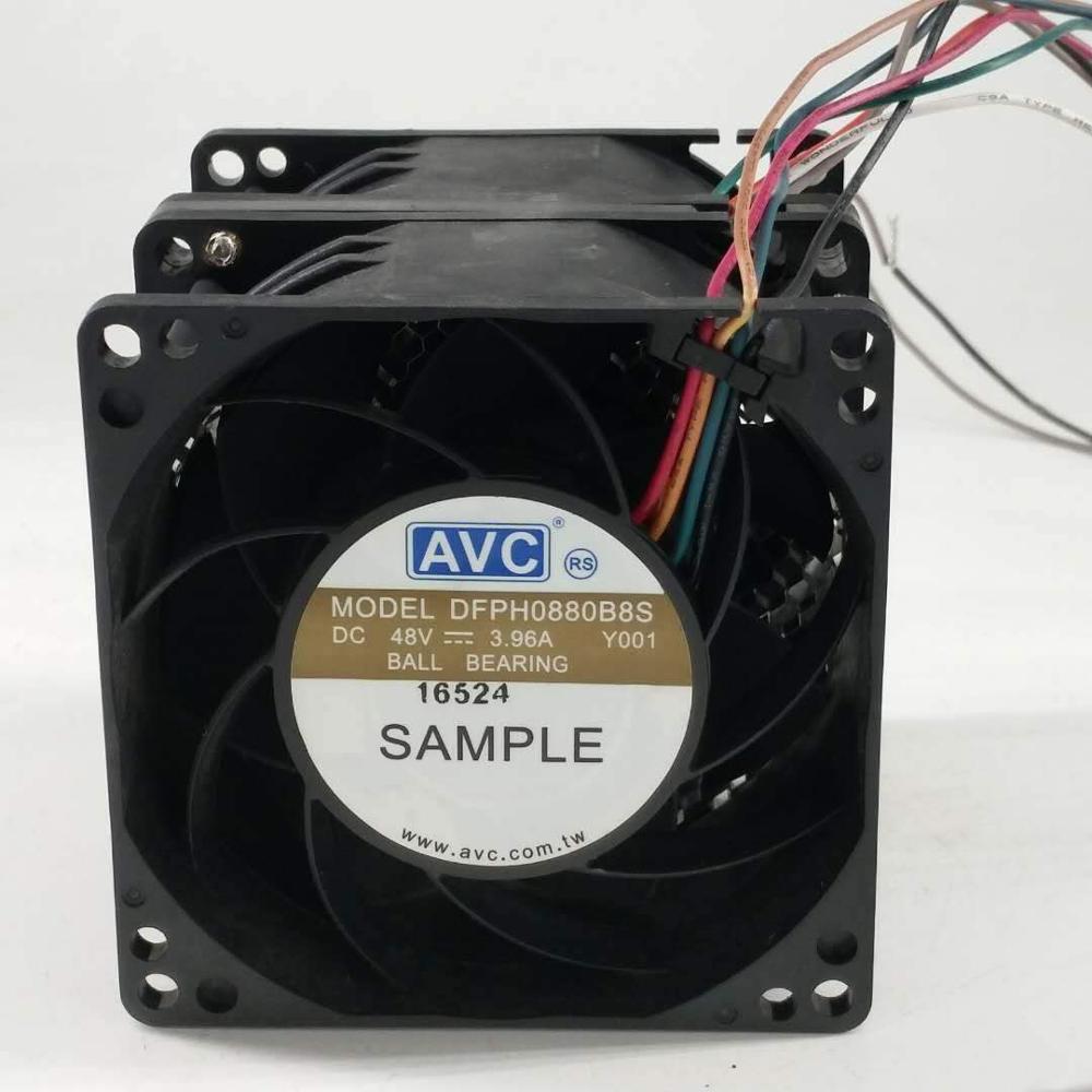AVC DFPH0880B8S 80x80x80mm 48V DC 3.96A Axial Cooling Fan