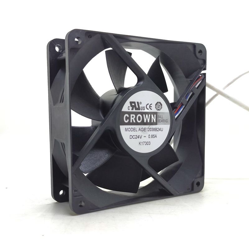 AGE12038B24U 120x120x38mm 24V DC 4-Wire Axial Cooling Fan