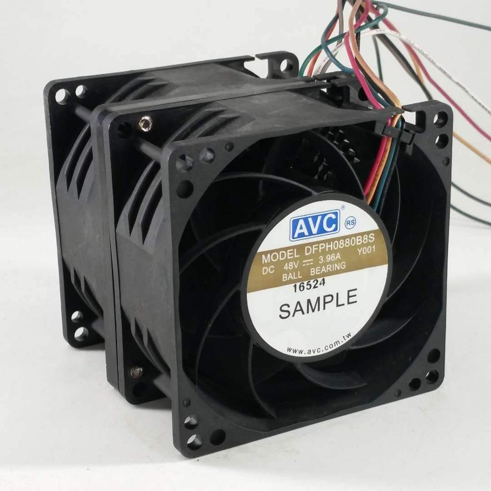 AVC DFPH0880B8S 80x80x80mm 48V DC 3.96A Axial Cooling Fan
