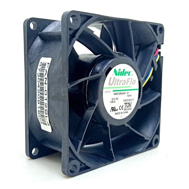 Nidec V80E12BS2A5-57 12V DC 80x80x38mm Brushless Cooling Fan