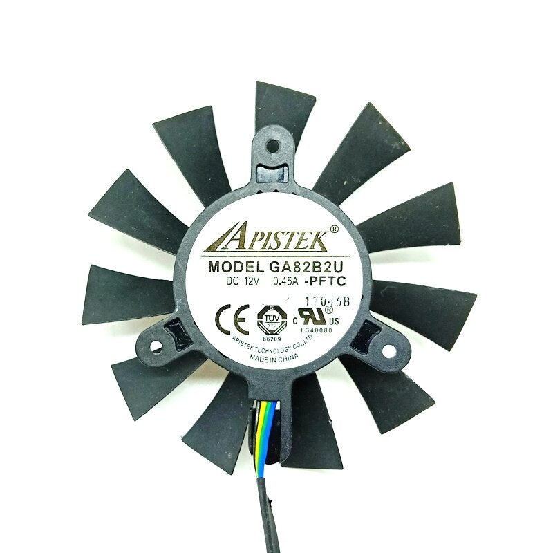 GA82B2U 12V DC 0.45A 4-Wire Axial Cooling Fan
