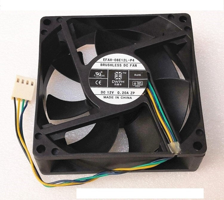 EFAH-08E12L-P4 80x80x25mm 12V DC 0.20A 4-Wire Axial Cooling Fan