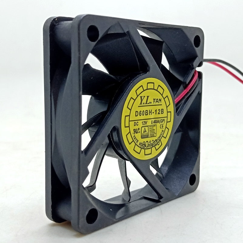 D60BH-12B 60x60x25mm 12V DC Axial Cooling Fan