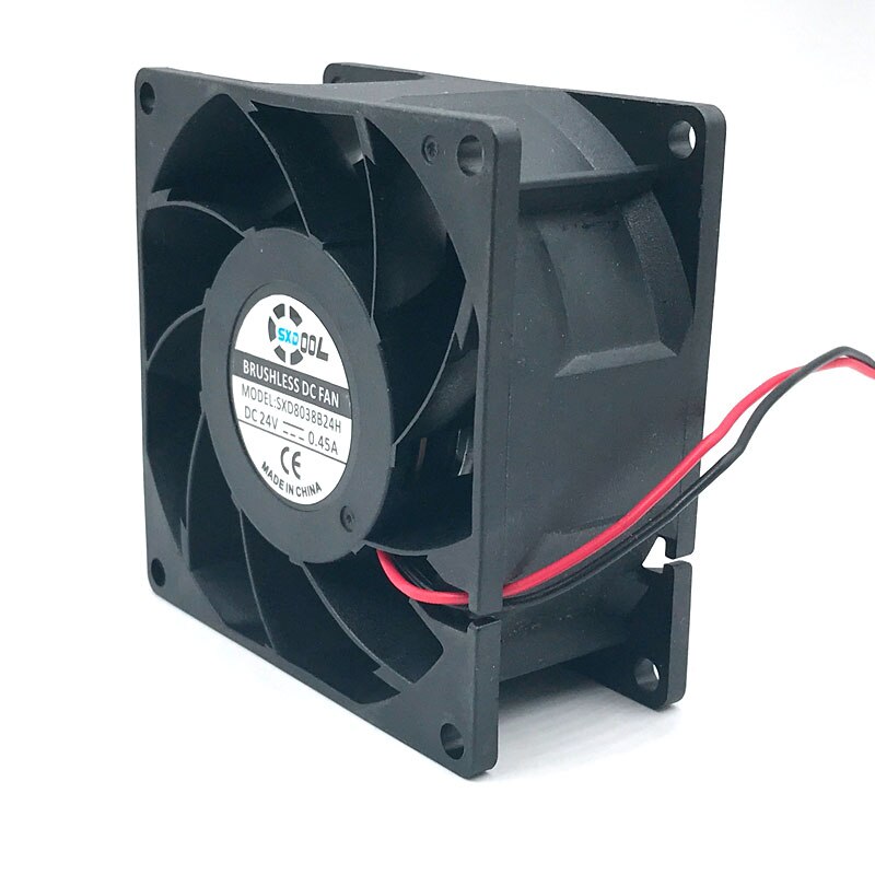 SXDOOL SXD8038B24H 24V DC 80x80x38mm Brushless Cooling Fan