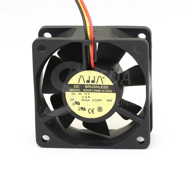 ADDA AD0612MB-A72GL 60x60x25mm 12V DC 0.14A Axial Cooling Fan