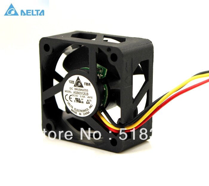 Delta ASB0312LB 30x30x15mm 12V DC 0.10A Axial Cooling Fan