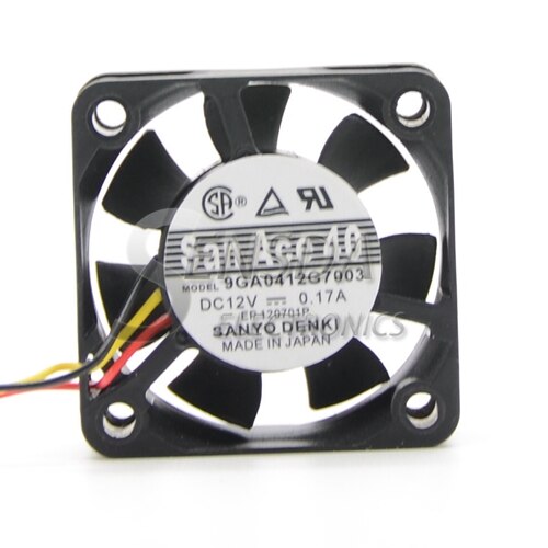 Sanyo Denki 9GA0412G7003 12V DC 0.17A Axial Cooling Fan
