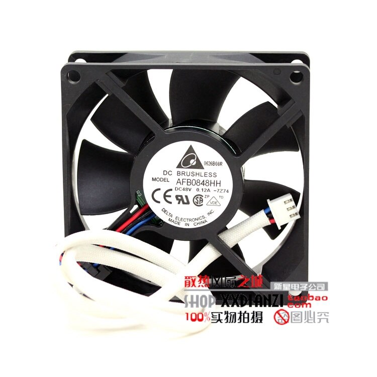 Delta AFB0848HH 80x80x25.4mm 48V DC 0.080A Axial Cooling Fan