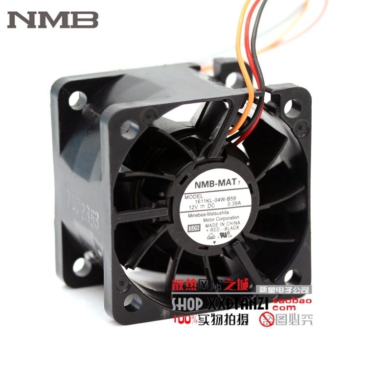 NMB 1611KL-04W-B59 40x40x28mm 12V DC 0.39A Axial Cooling Fan