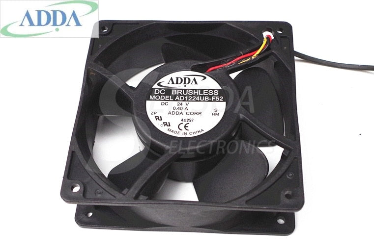 ADDA AD1224UB-F52 120x120x38mm 24V DC 0.2A Axial Cooling Fan